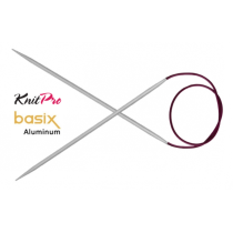 KnitPro BASIX ALUMINIUM ringvardad, 100 cm