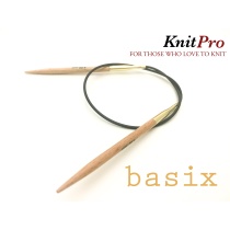 KnitPro BASIX BIRCH ringvardad, 40 cm