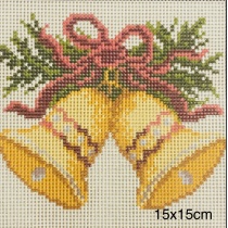 Tikkimiskangas trükitud mustriga , 15x15 cm