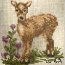 Tikkimiskangas trükitud mustriga , 15x15 cm