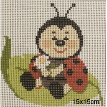 Tikkimiskangas trükitud mustriga , 15x15 cm