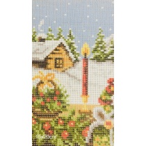 Tikkimiskangas trükitud mustriga , 15x20cm